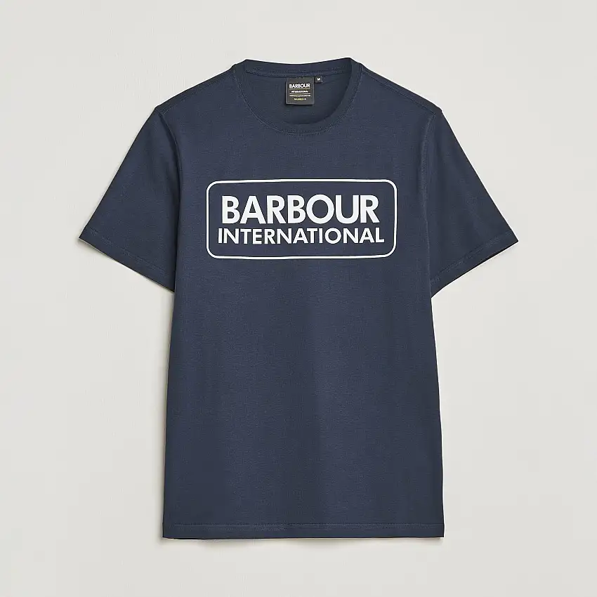 Large Logo Crew Neck Tee Navy