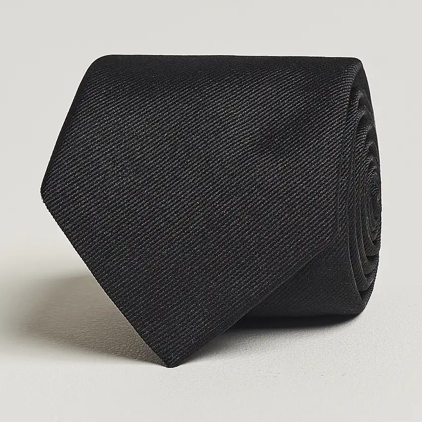 Silk 7,5 cm Tie Black