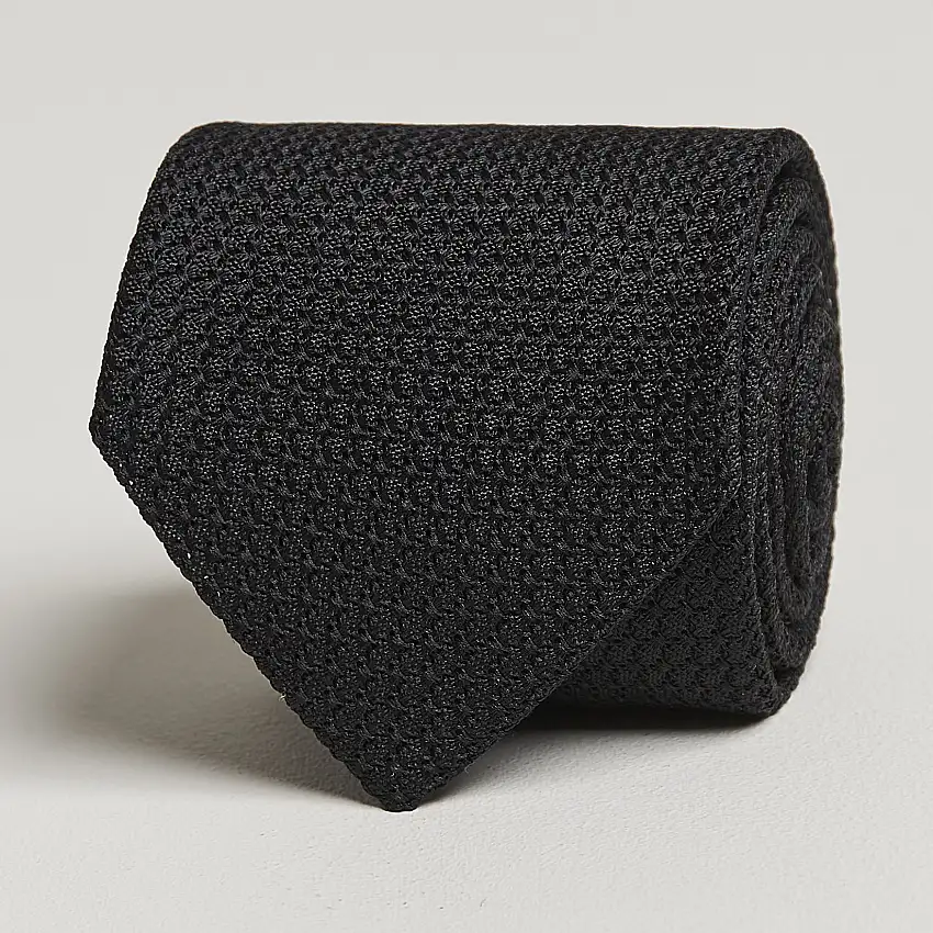 Silk Grenadine 8 cm Tie Black