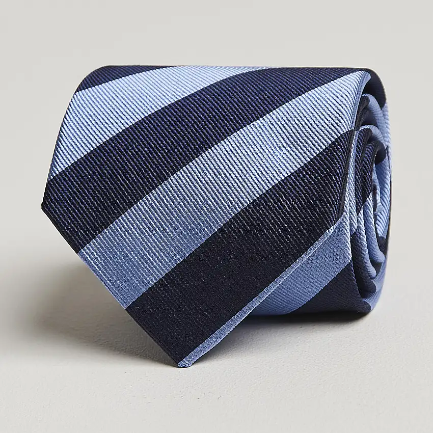 Regemental Stripe Classic Tie 8 cm Sky Blue/Navy