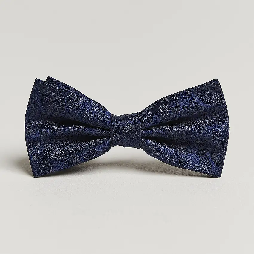 Tonal Paisley Pre Tie Silk Navy