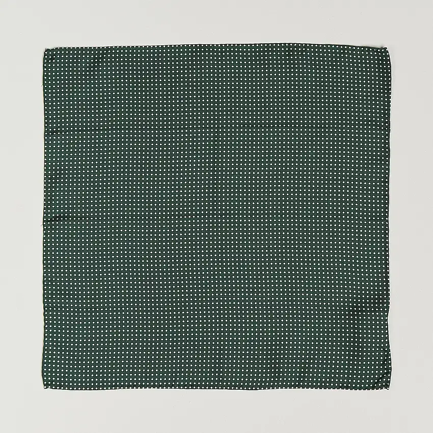 Handkerchief Dot Silk Bottle Green