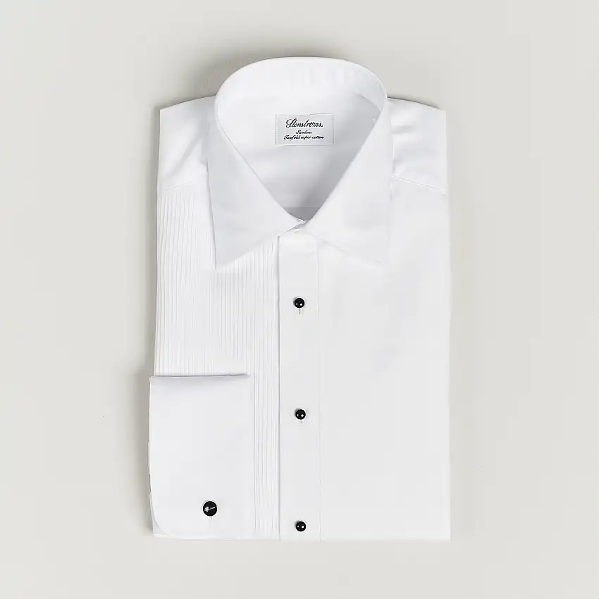 Slimline Open Smoking Shirt White