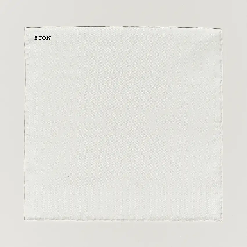 Silk Pocket Square White