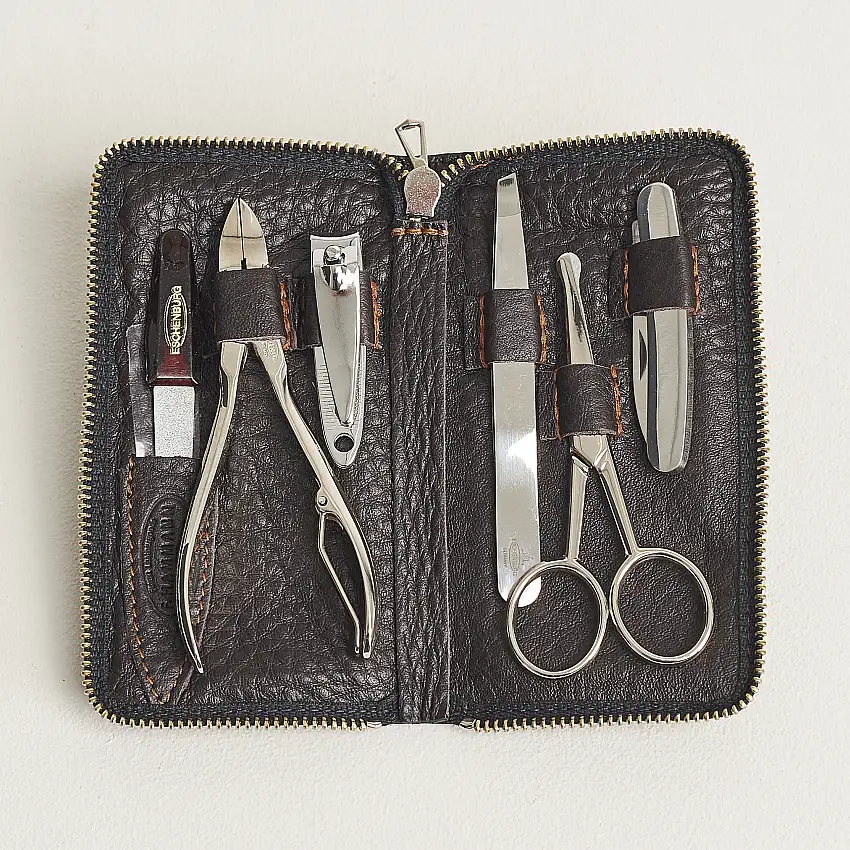 Men's Manicure Set Dark Brown