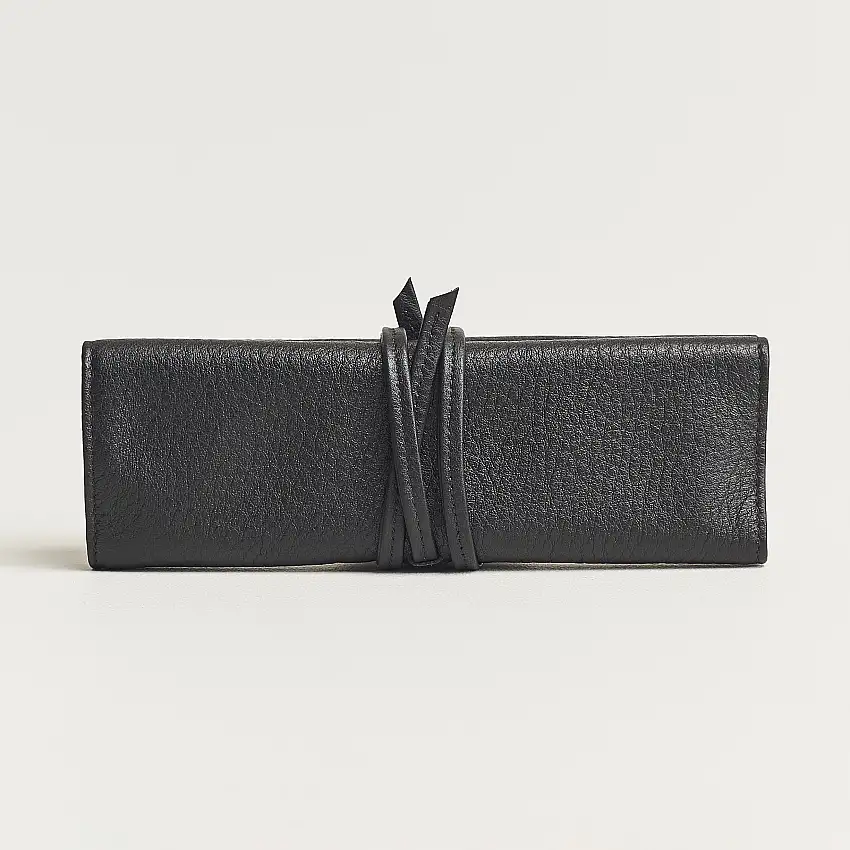 Flat Travel Watchroll Black