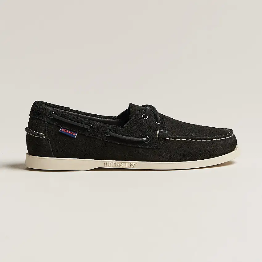 Docksides Suede Boat Shoe Black