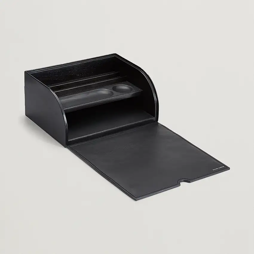 Brennan Leather Writers Box Saddle Black