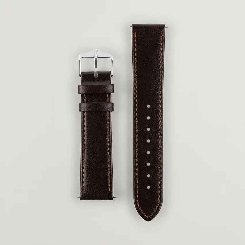 Osiris Calf Leather Watch Strap Brown