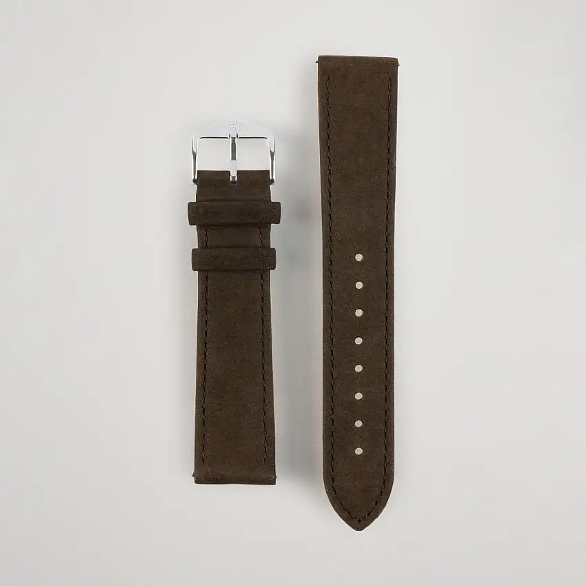 Osiris Calf Leather Nubuck Effect Watch Strap Brown