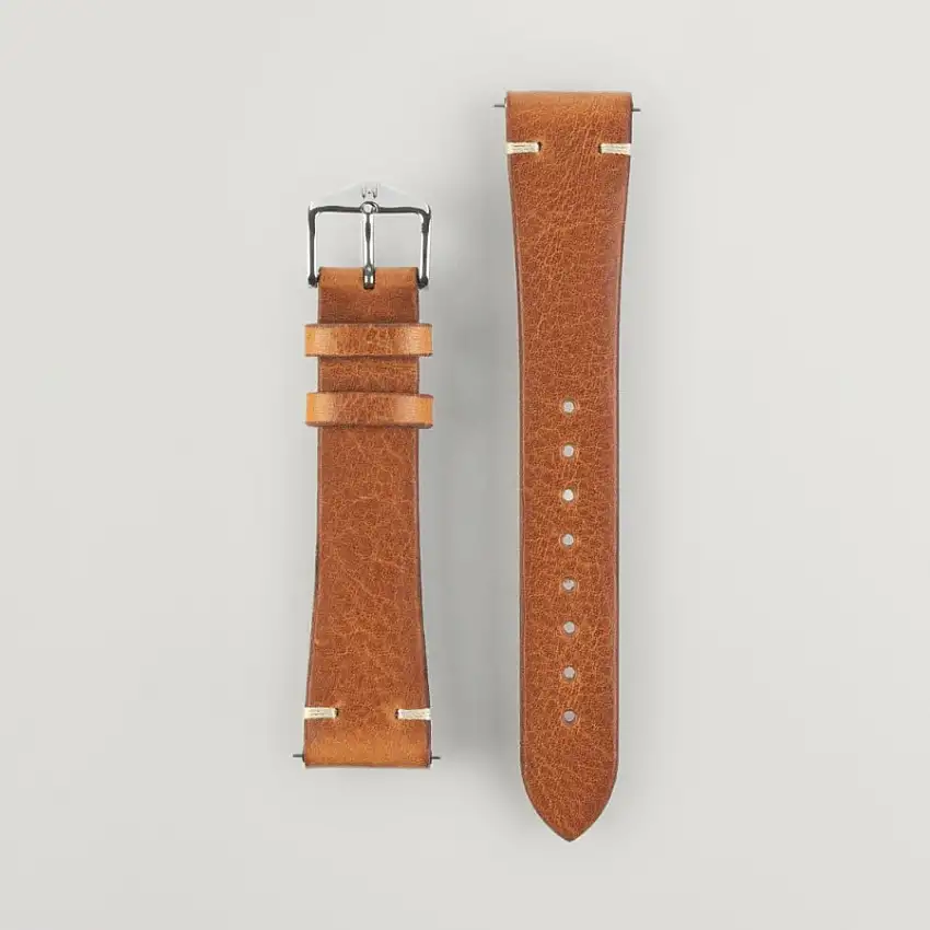 Bagnore Vintage Leather Watch Strap Golden Brown