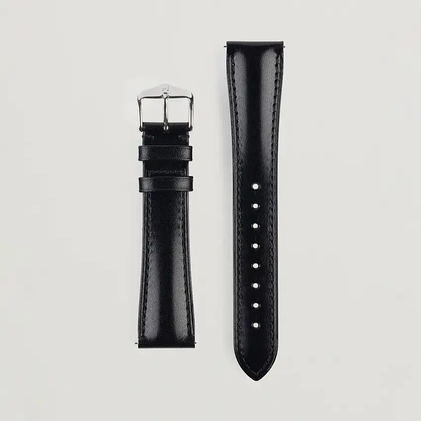 Siena Tuscan Leather Watch Strap Black