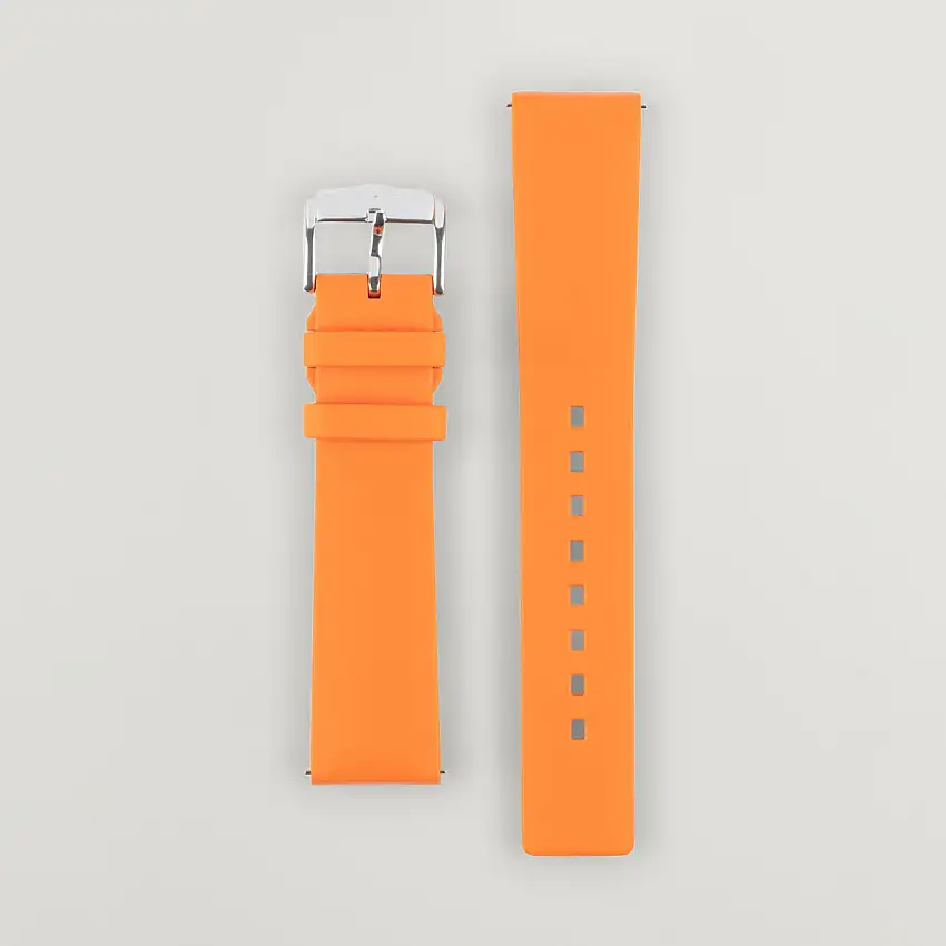 Pure Natural Rubber Watch Strap Orange