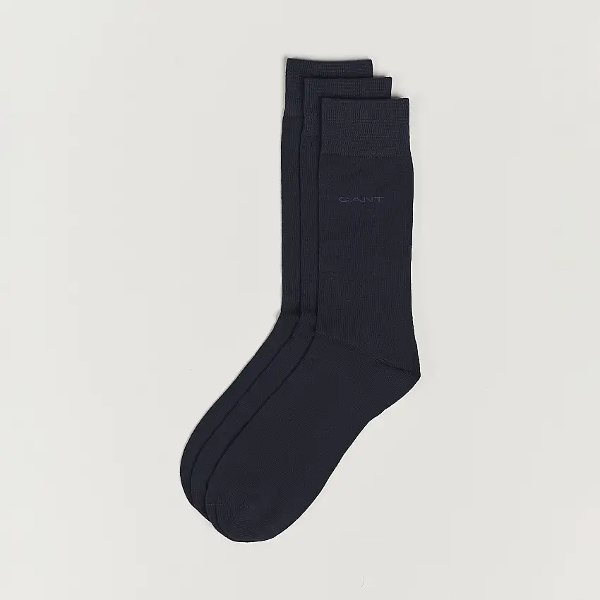 3-Pack Cotton Socks Marine