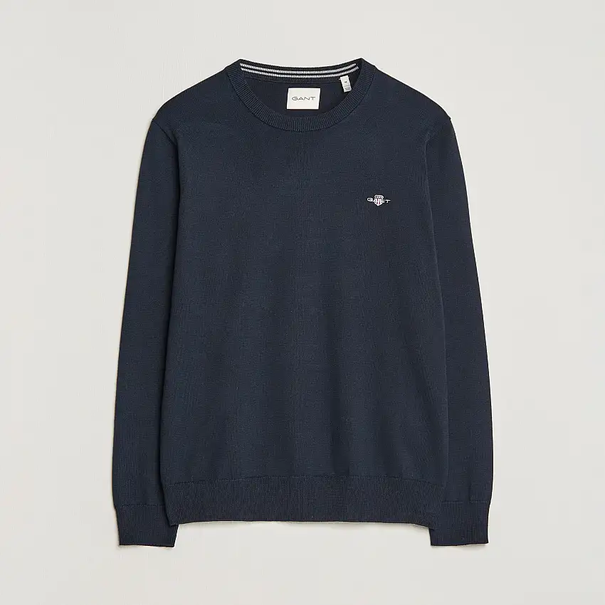 Classic Cotton Crew Neck Evening Blue