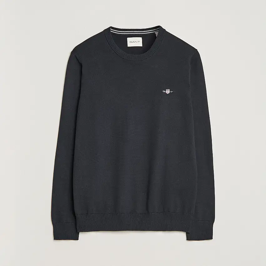 Classic Cotton Crew Neck Black