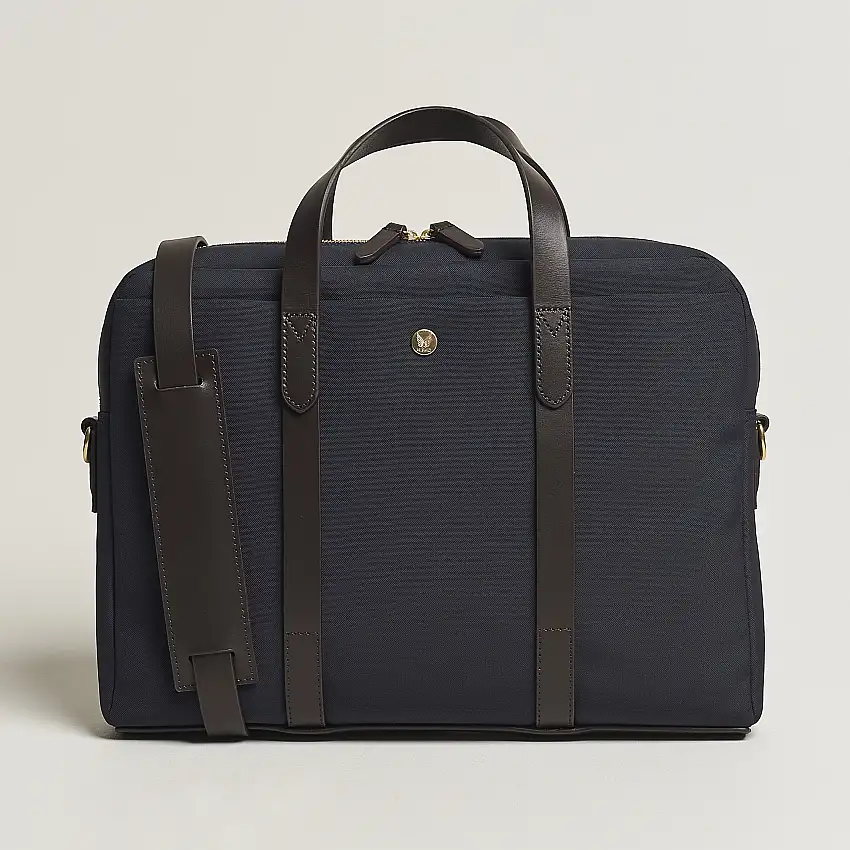 M/S Aspire Briefcase Navy/Dark Brown
