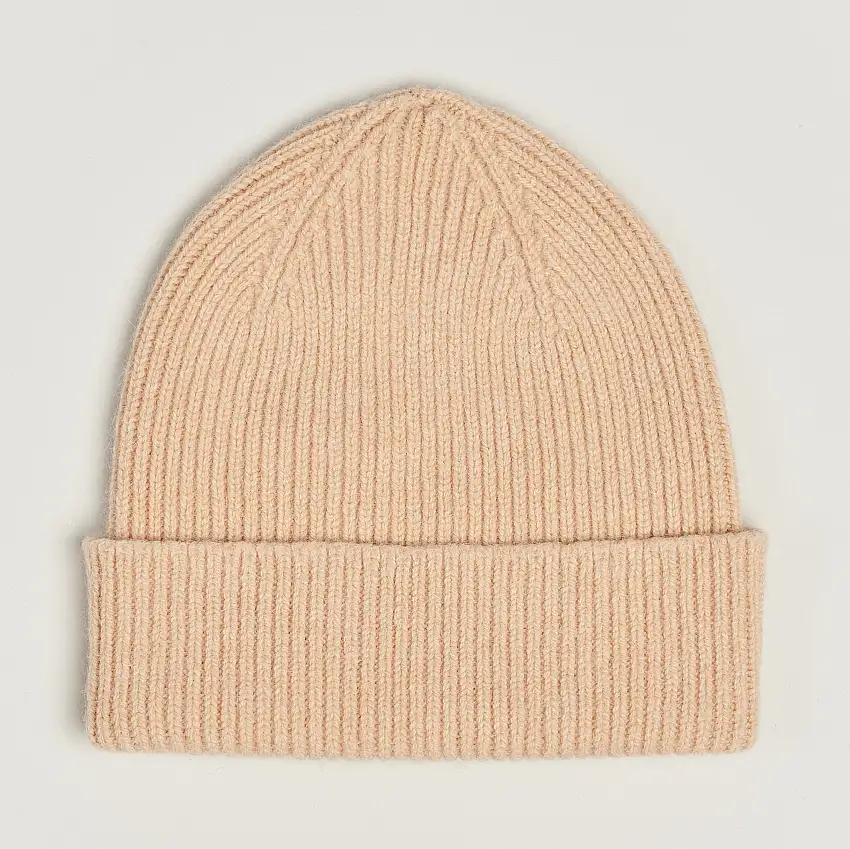 Lambswool/Caregora Beanie Peach