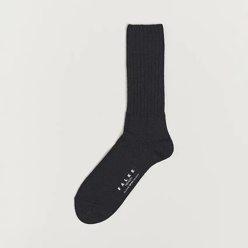 Nelson Wool Boot Sock Black