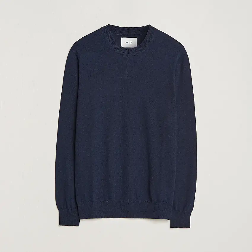 Ted Merino Crew Neck Pullover Navy Blue