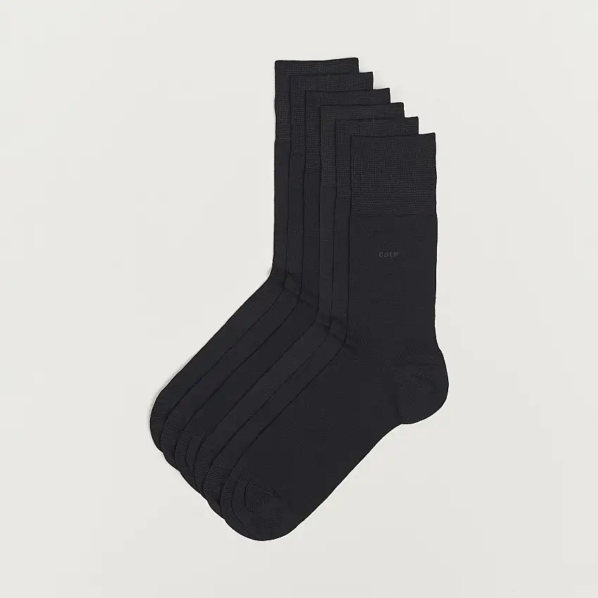 6-Pack Cotton Socks Black