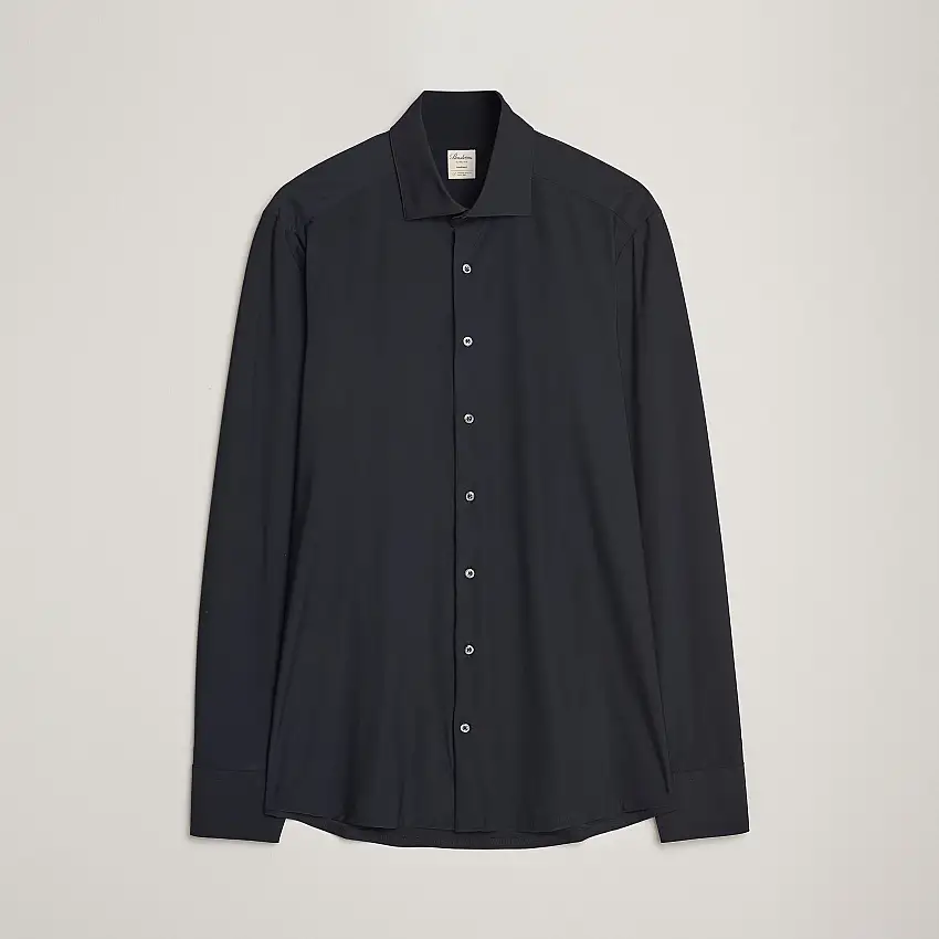Slimline Cut Away 4-Way Stretch Shirt Black