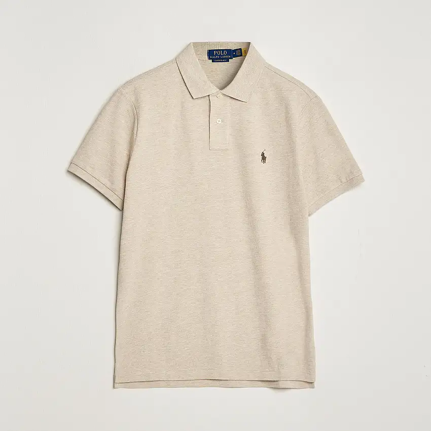 Custom Slim Fit Polo Expedition Dune Heather