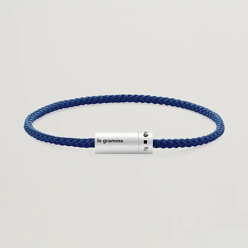 Nato Cable Bracelet Blue/Sterling Silver 7g