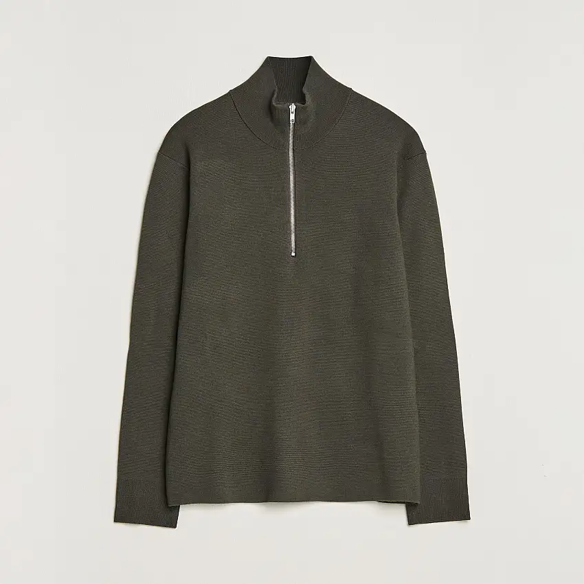 Harald Cotton/Modal Half Zip Dark Army
