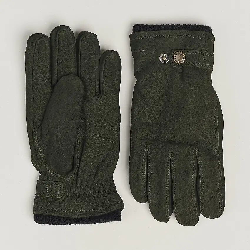 Bergvik Fleece Liner Buckle Nubuck Glove Bottle Green