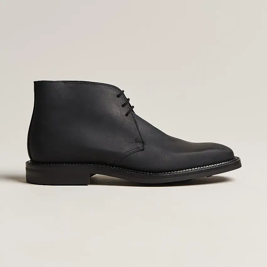 Molton Chukka Black Rough-Out Suede