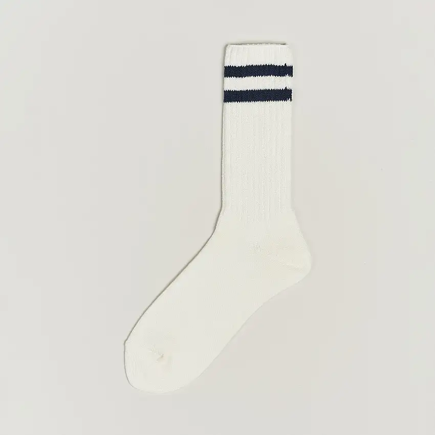 BEAMS PLUSSchool Boy SocksWhite/Navy