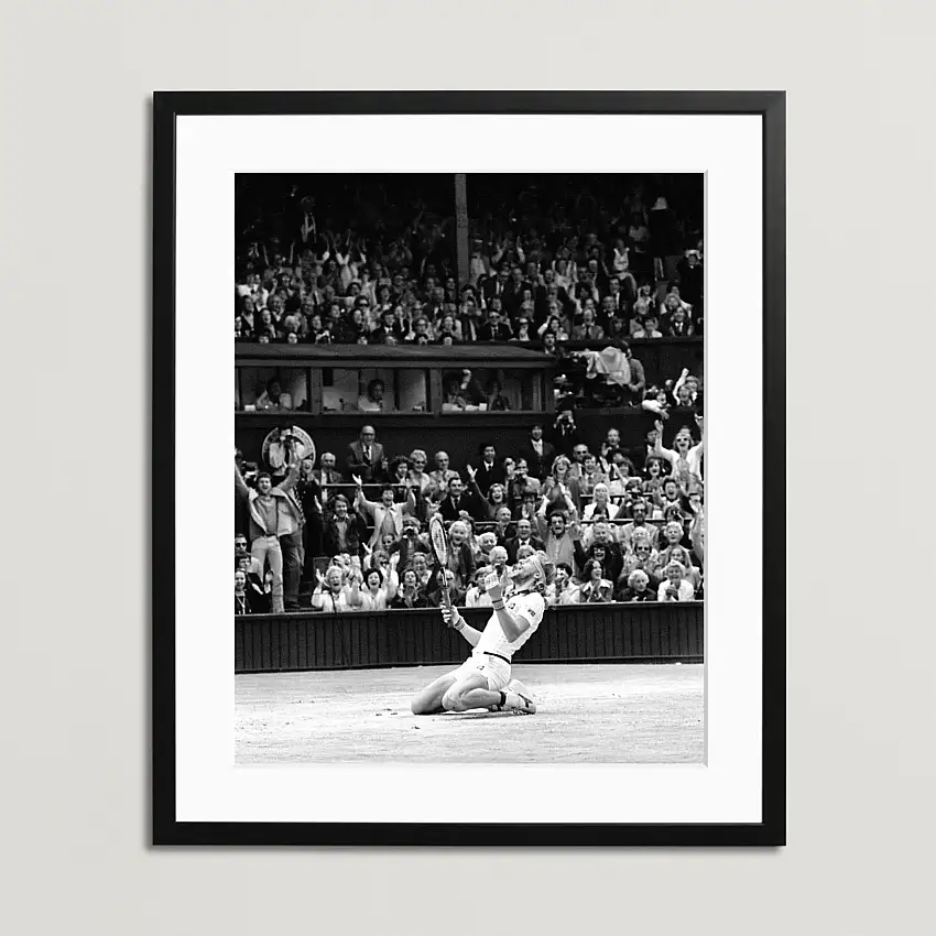 Framed Borg's 5th Wimbledon Title, 1980