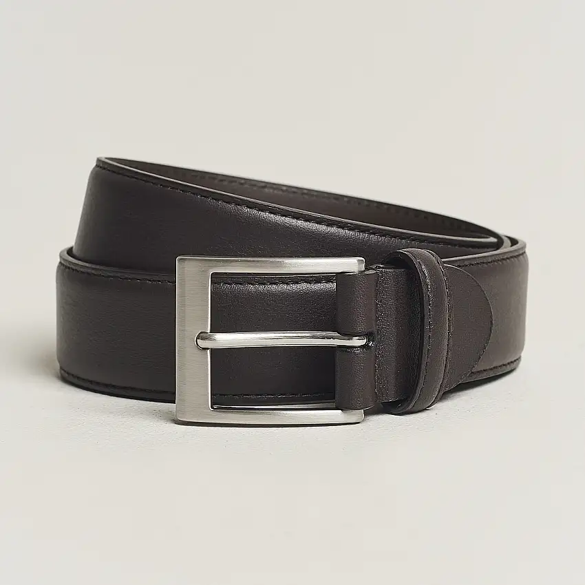 Classic Leather Belt Dark Brown Calf