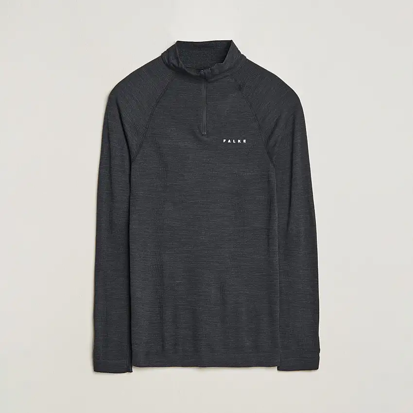 Sport Long Sleeve Wool Tech Half Zip Shirt Black