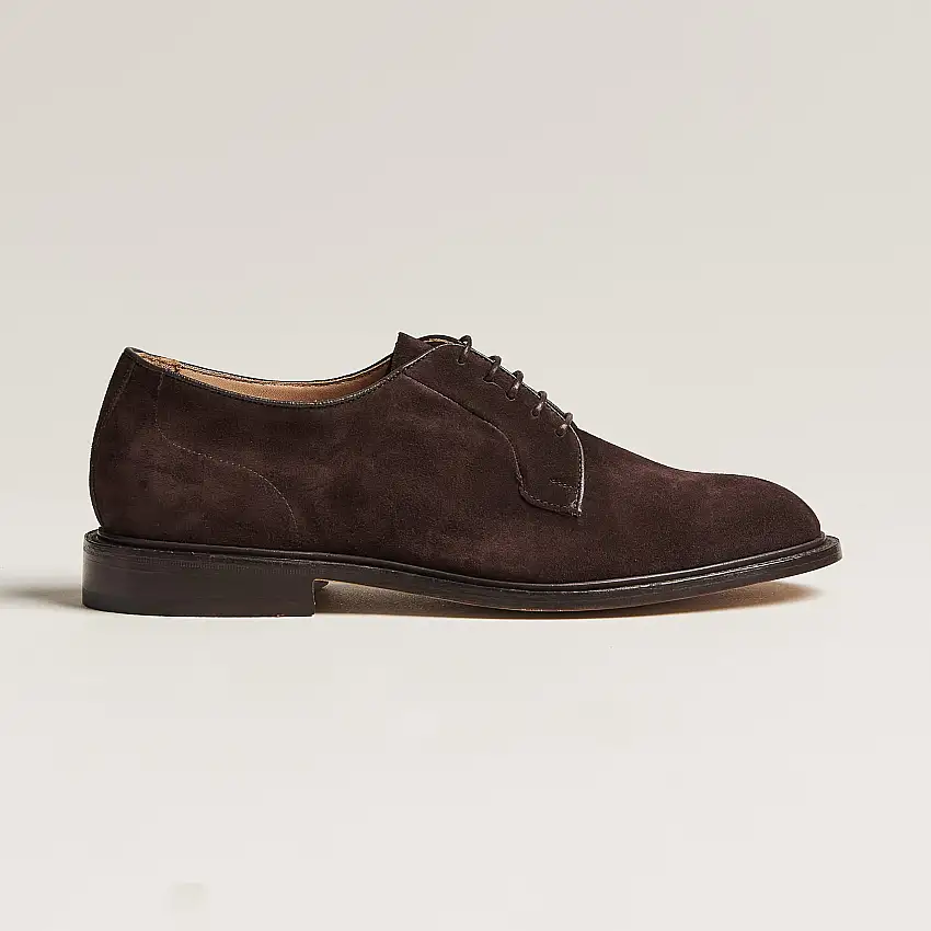 Robert Derby Shoes Coffee Suede