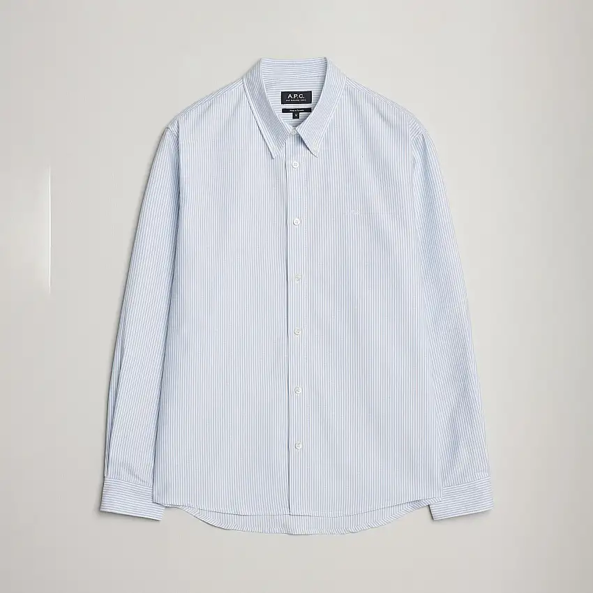 Greg Striped Oxford Shirt Blue/White