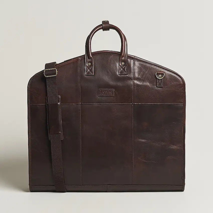 London Leather Suit Carrier Brown