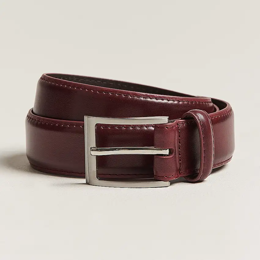 Philip Leather Belt Burgundy