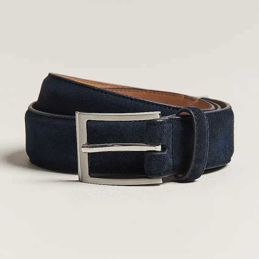 William Suede Belt Navy