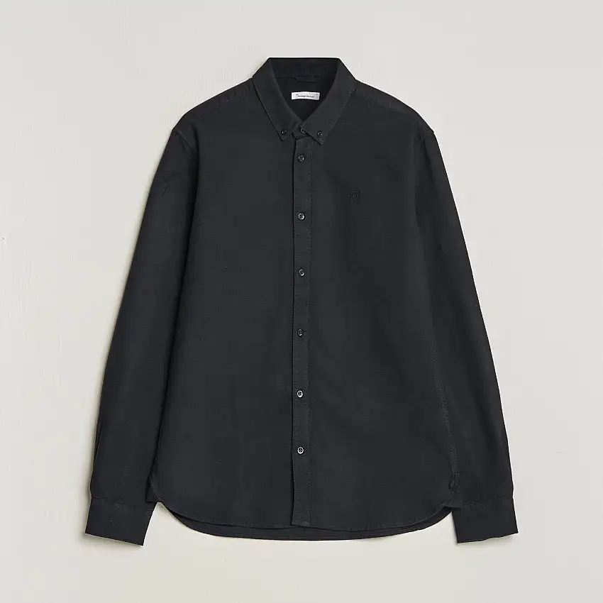 Harald Small Owl Regular Oxford Shirt Jet Black