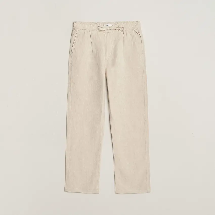 Loose Linen Pants Light Feather Grey
