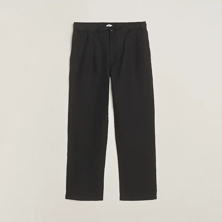 Loose Linen Pants Black