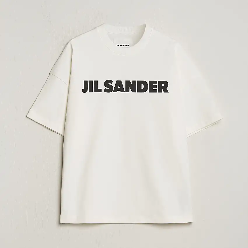 Round Collar Logo T-Shirt White