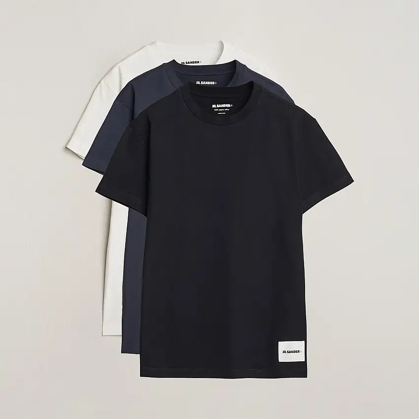 3-Pack Short Sleeve T-Shirts White/Navy/Black