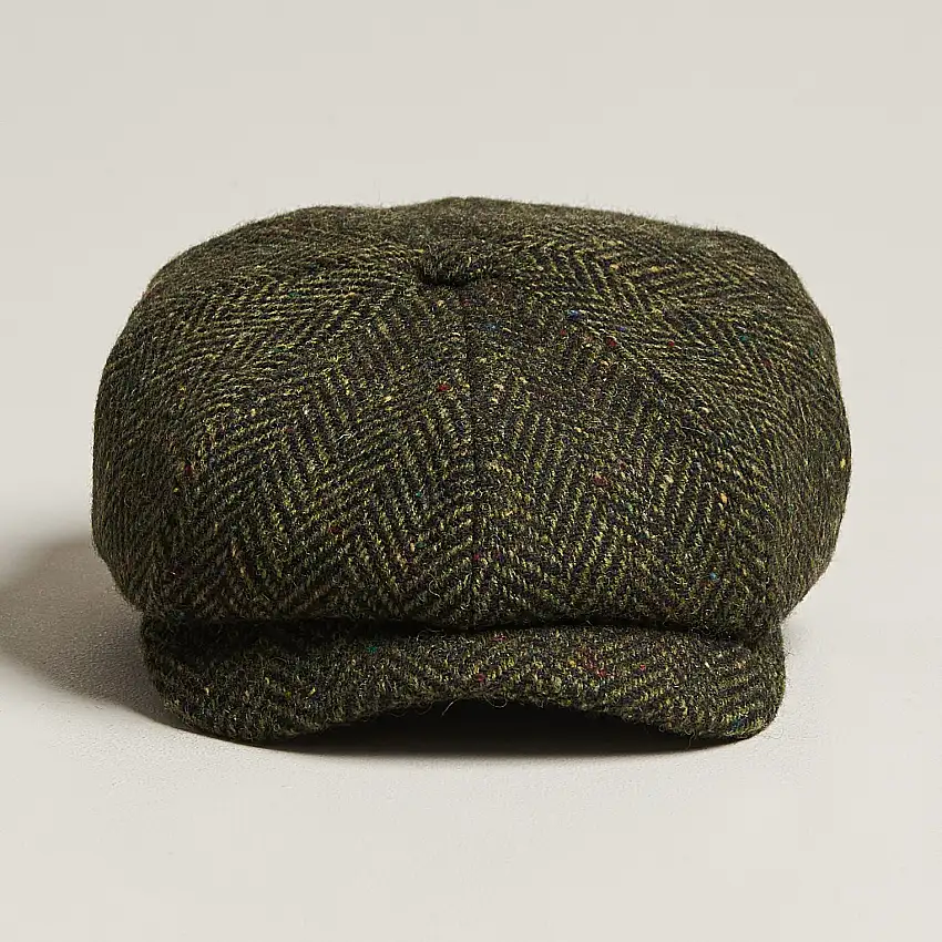 Newsboy Retro Donegal Wool Dark Green