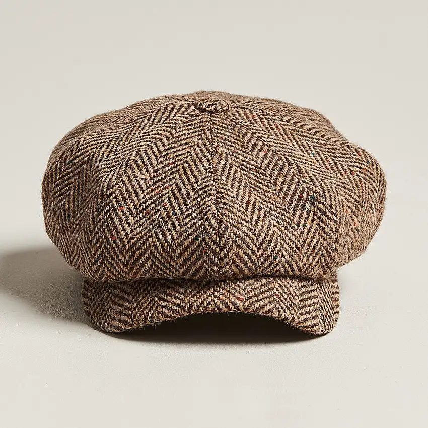 Newsboy Retro Donegal Wool Light Brown