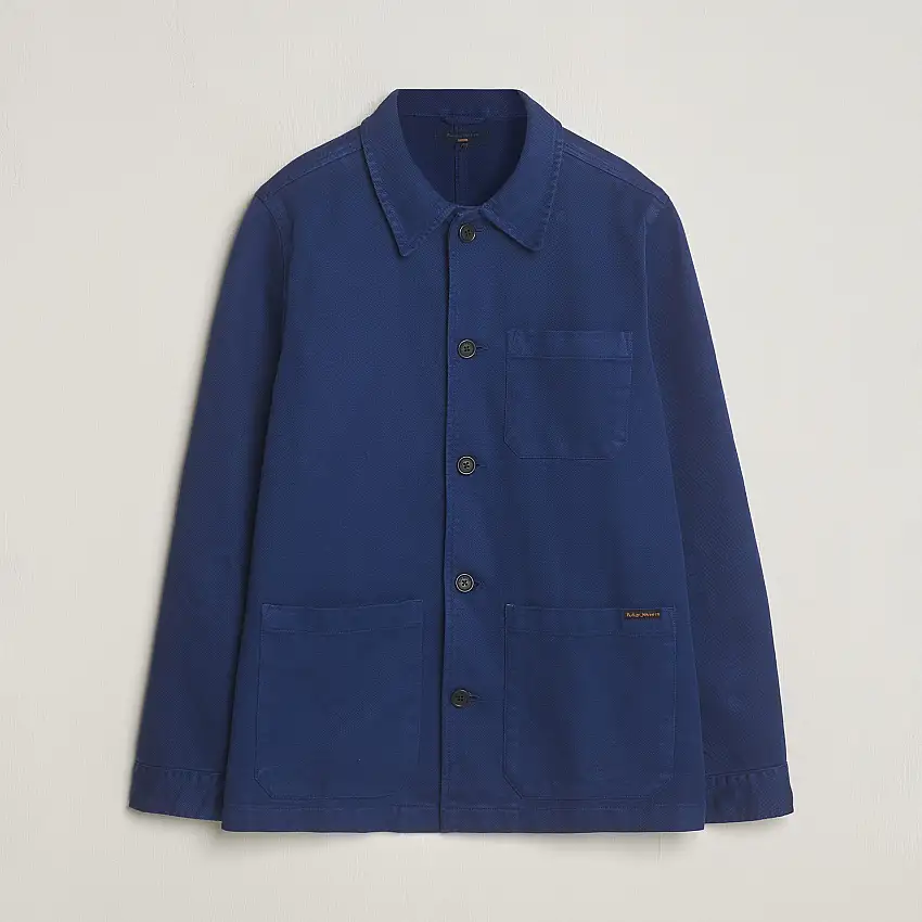 Barney Worker Overshirt Mid Blue