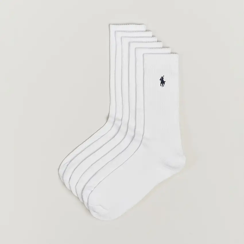Polo Ralph Lauren6-Pack Sport Crew SockWhite