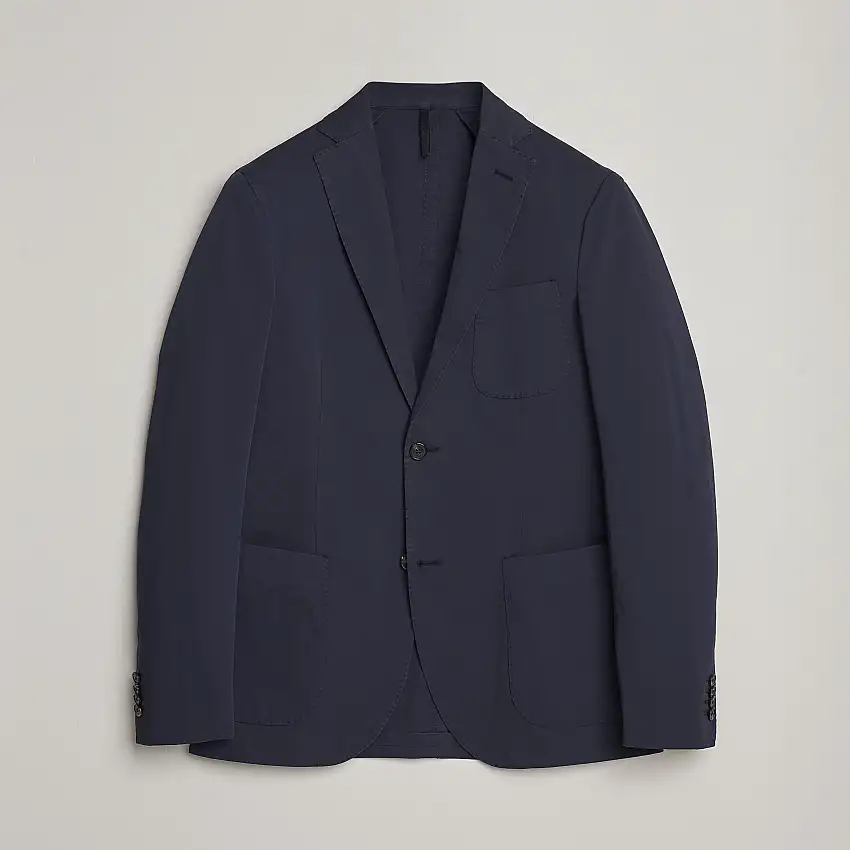 Unconstructed Comfort Cotton Blazer Navy